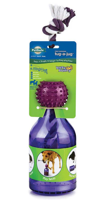 Busy Buddy Tug-a-Jug Dog Toy Purple MD/LG - Image 2