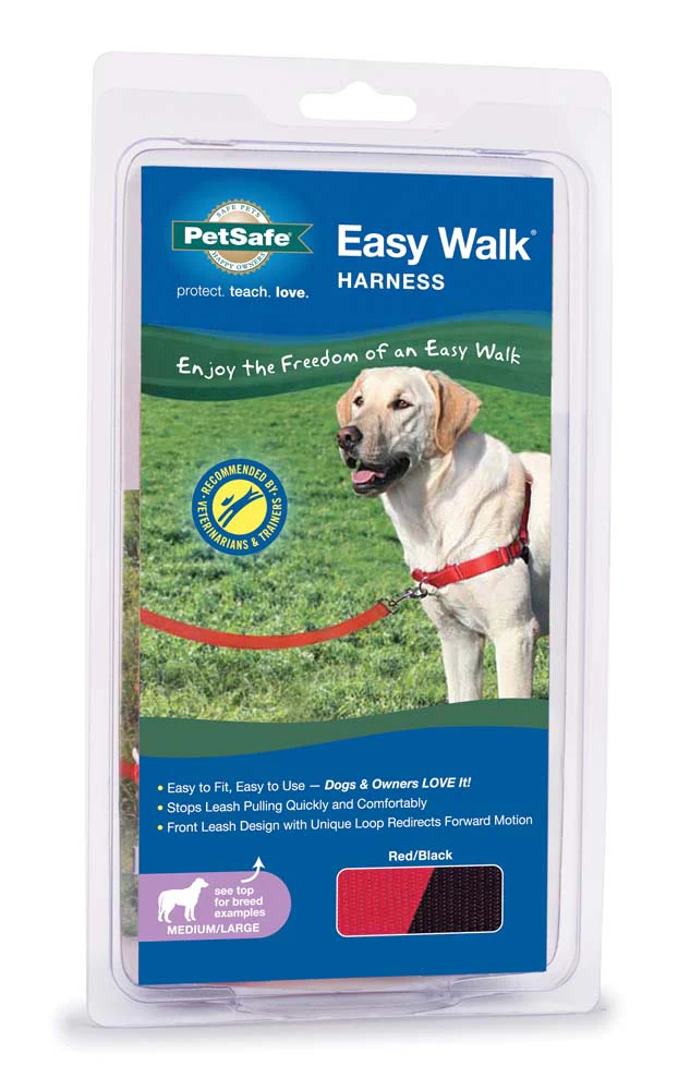 PetSafe Easy Walk Dog Harness Black/Red Medium/Large