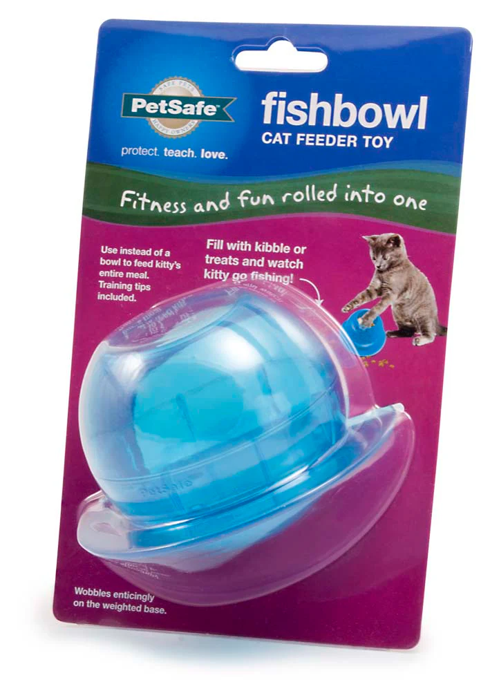 PetSafe Funkitty Egg-Cersizer Treat Dispenser Cat Toy Blue