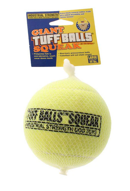Petsport USA Giant Tuff Ball Squeak Mesh Dog Toy Assorted 4 in Giant - Image 2