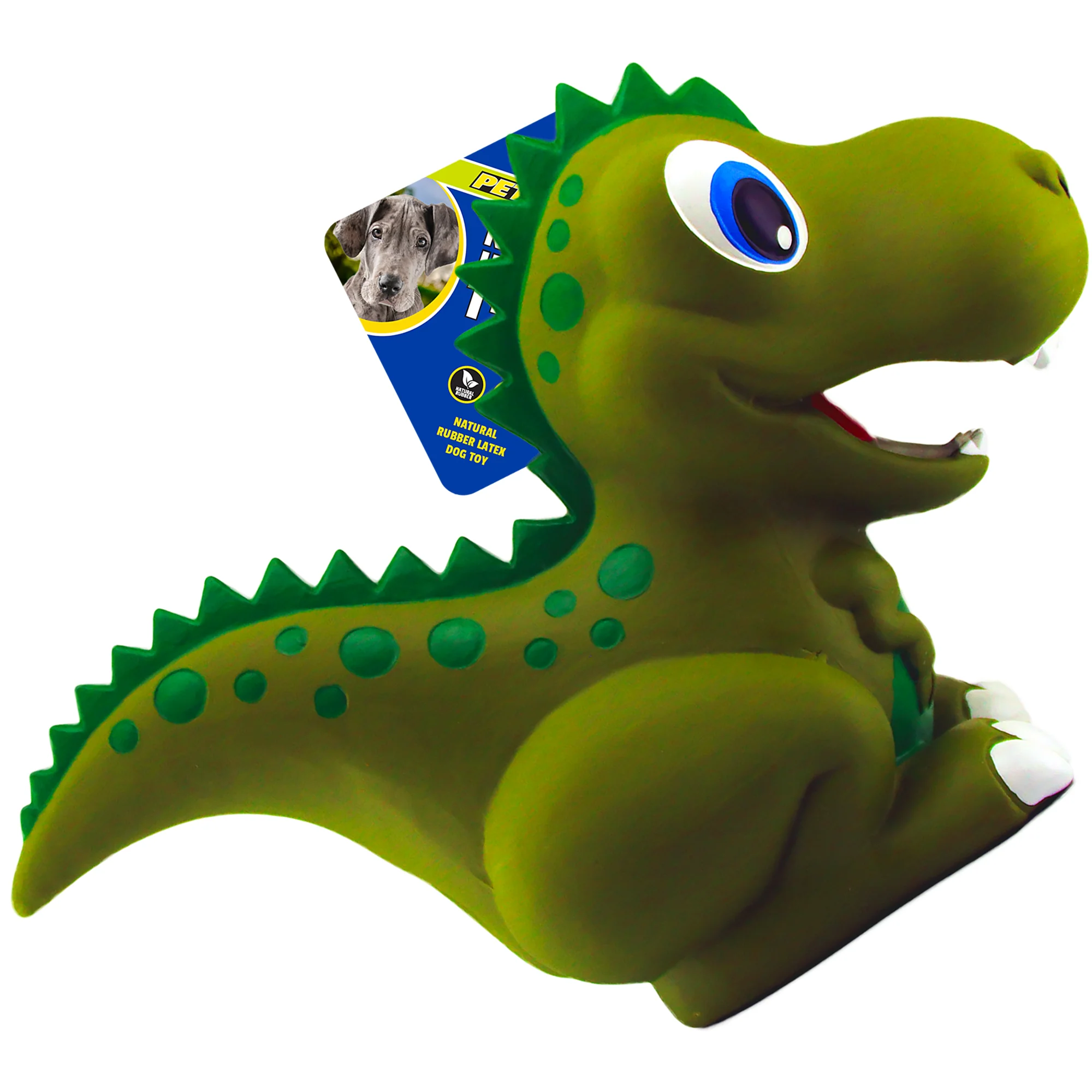 Petsport USA NaturFlex Dinosaur Latex Dog Toy T-Rex 12 in, Jumbo