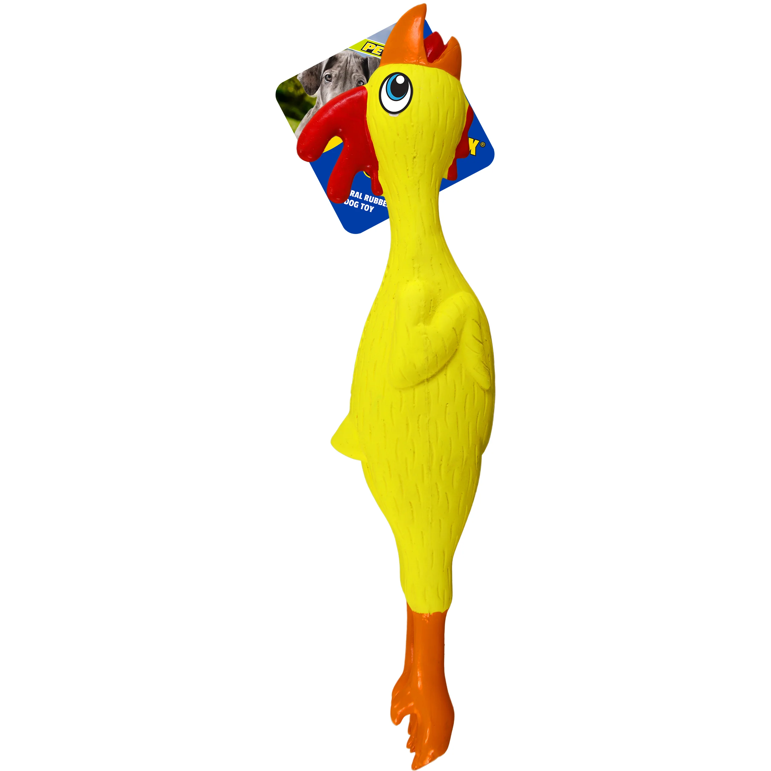 Petsport USA NaturFlex Natural Latex Rubber Dog Toy Chicken 12 in, Large