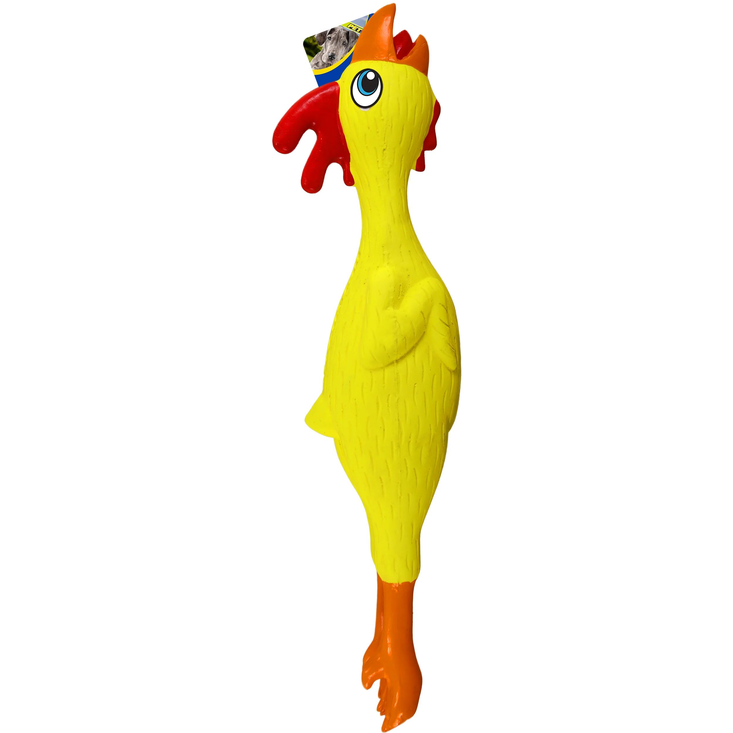 Petsport USA NaturFlex Natural Latex Rubber Dog Toy Chicken 16 in, Jumbo