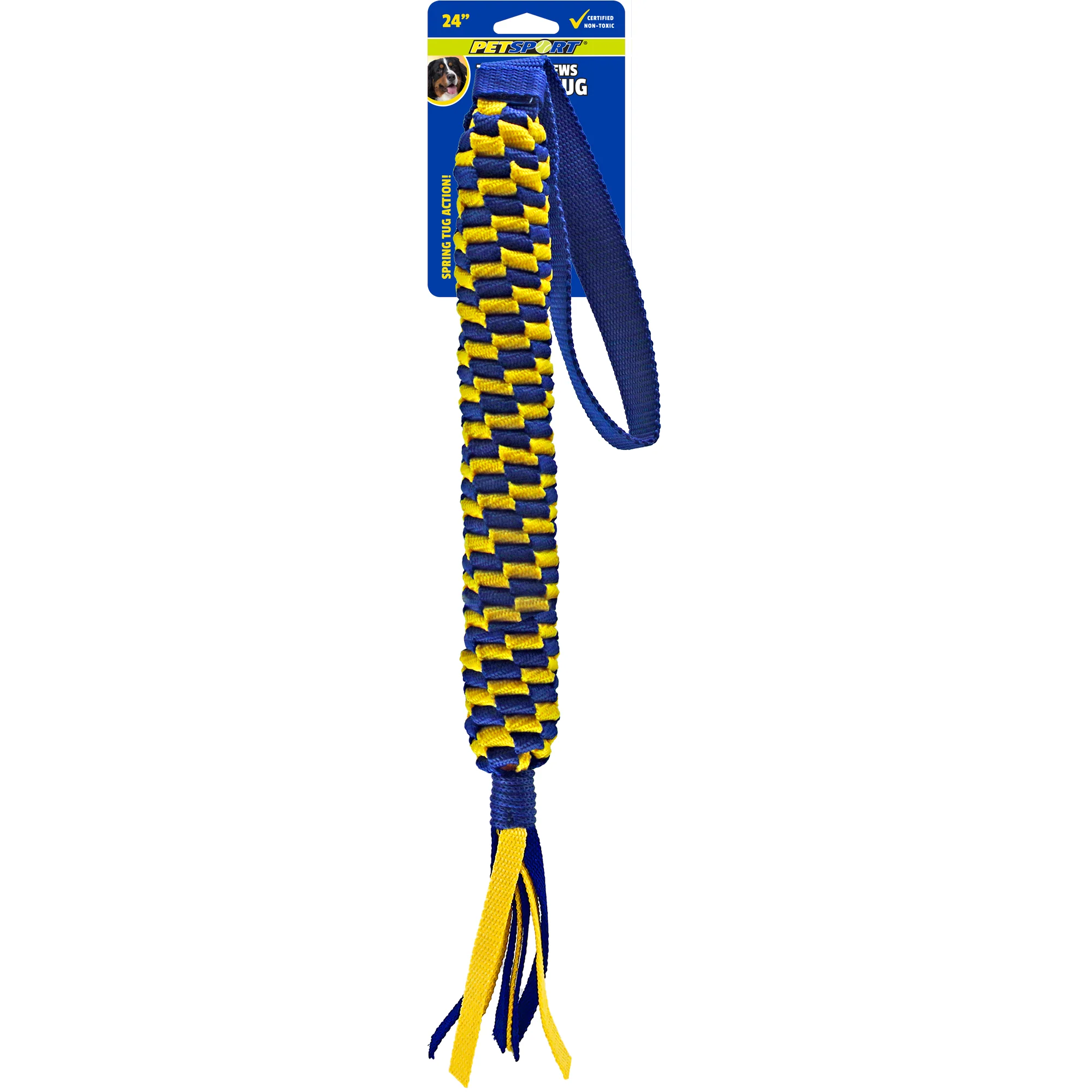 Petsport USA Twisted Chew Spring Tug Dog Toy 24 in