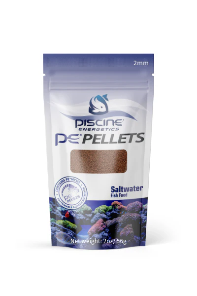 Piscine Energetics PE Pellets Saltwater Fish Food 2mm 2 oz