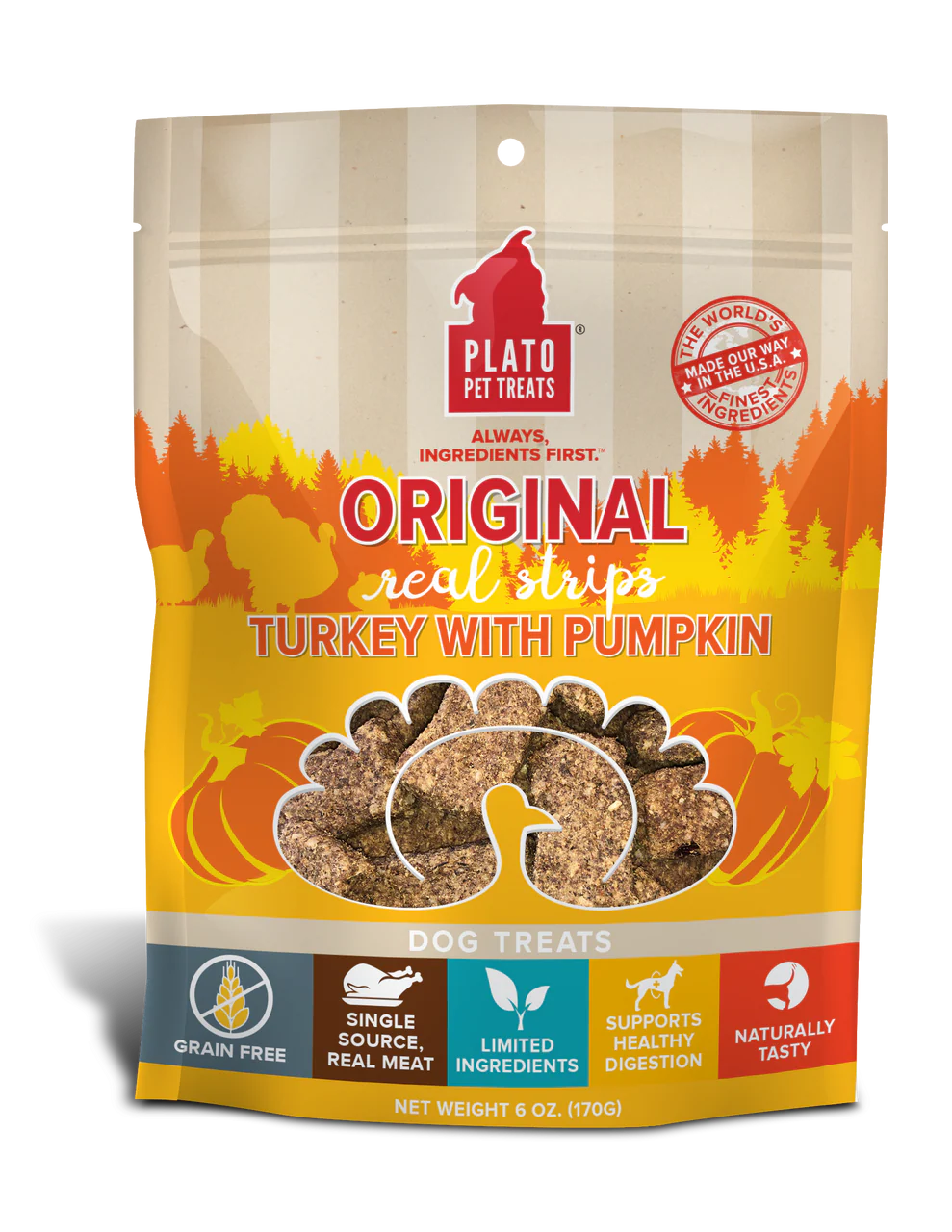 Plato D Strp Gf Tky Pmpkn 6oz {L+}