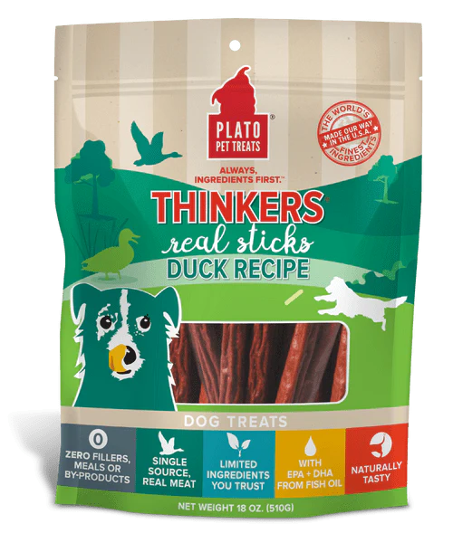 Plato Thinkers Duck Dog Treat 18oz {L+1x} 595096 - Image 2