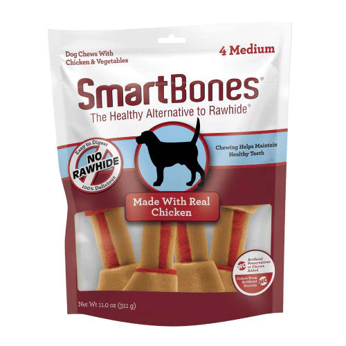 SmartBones Artificial-Free Classic Bone Chew Dog Treat Chicken 11 oz 4 ct MD - Image 2