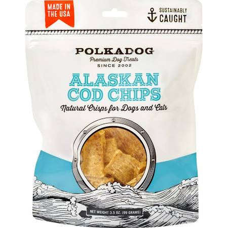 Polka Dog Cod Chips Pouch 3.5oz {L+x} - Image 2