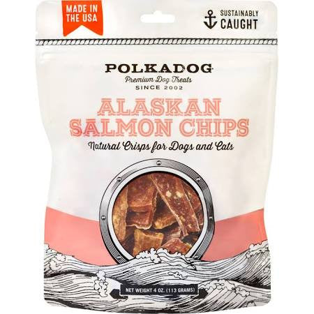 Polka Dog Salmon Chips Pouch 4oz {L+x}