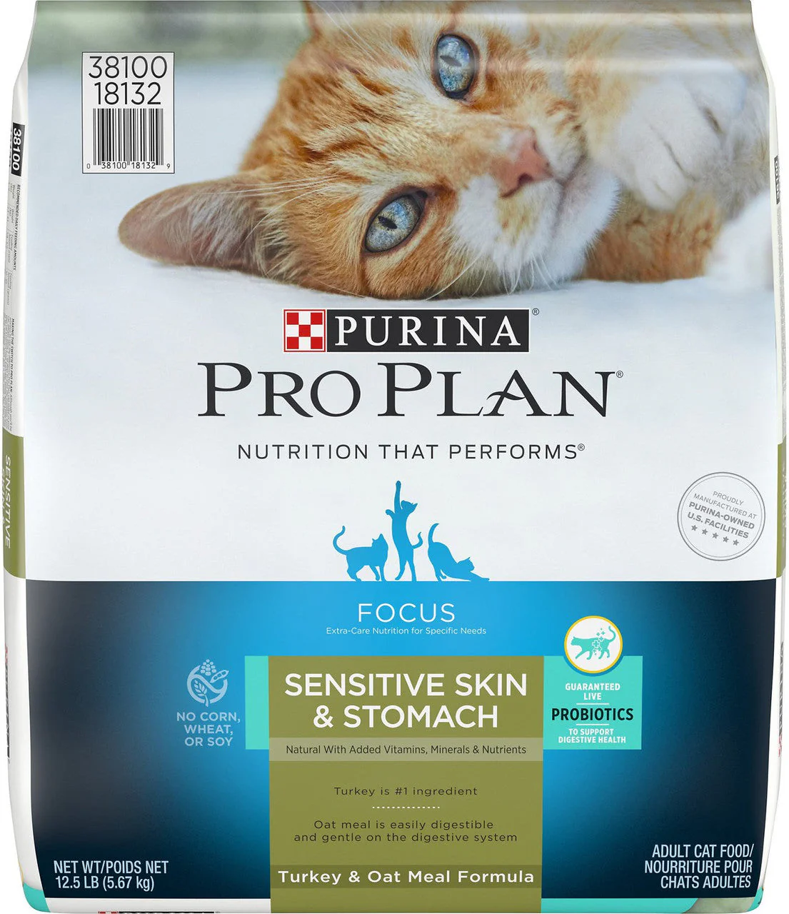 PP NAT SENSTV S/S TKY/OAT 12.5 lb