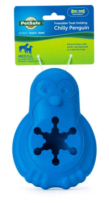 Busy Buddy Penguin Dog Toy Blue MD/LG - Image 2