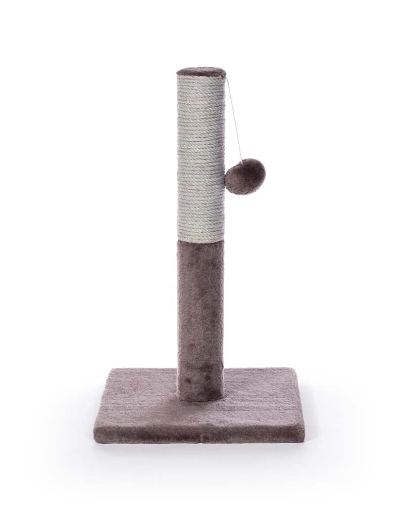 Prevue Pet Products Play & Scratch Toy Post Plush Cat Furniture Brown 20.5 in