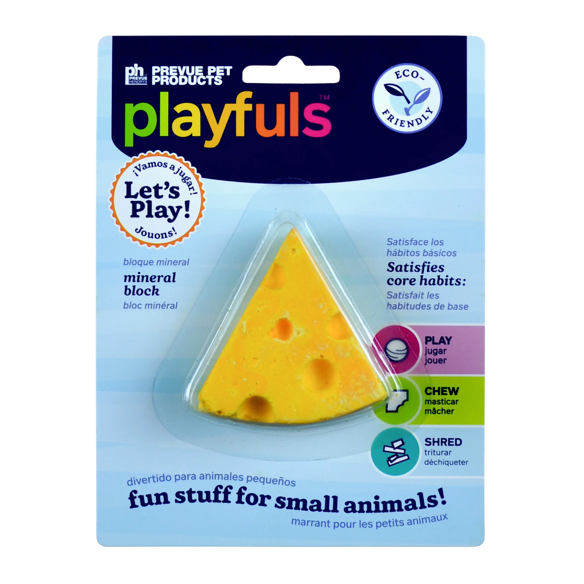 Prevue Pet Products Say Cheese Mineral Block Small Animal Toy