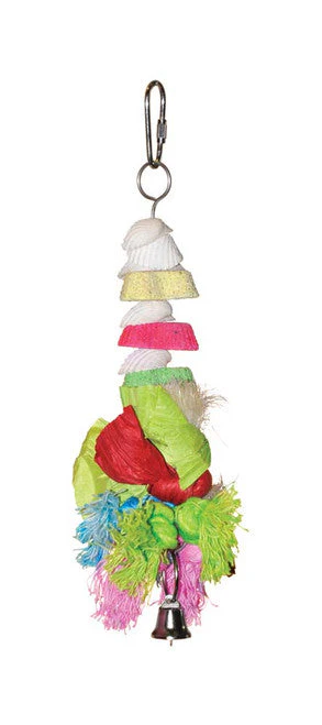 Prevue Tropical Teasers Cookies and Knots Bird Toy Multi-Color 1.5in X 7.38in MD - Image 2