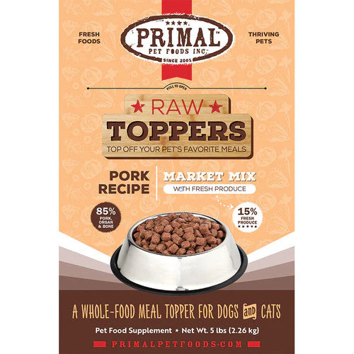 Primal Dog Cat Frozen Market Mix Topper Pork 5lb SD-5 - Image 2