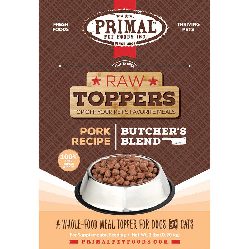 Primal Dog Cat Frozen Butcher's Blend Topper Pork 2lb SD-5