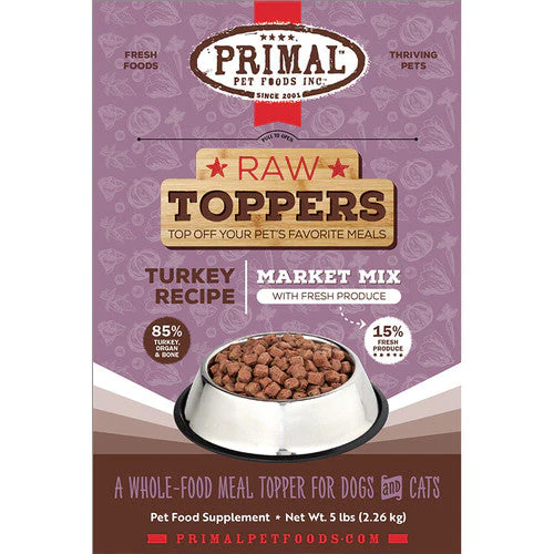 Primal Dog Cat Frozen Market Mix Topper Turkey 5lb SD-5 - Image 2