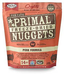 Primal Freeze-dried Nuggets Grain Free Pork Formula Complete Diet Cat Food-14-oz, Makes 3 Lbs Of Food-{L+x} - Image 2