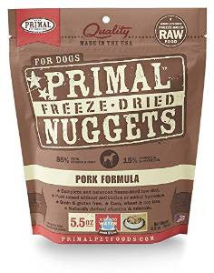 Primal Freeze-dried Nuggets Grain Free Pork Formula Complete Diet Dog Food-5.5-oz, Makes 1.25 Lbs Of Food-{L+x}