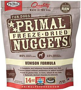 Primal Freeze Dried Nuggets Grain Free Venison Formula Complete Diet For Dogs-14-oz, Makes 3 Lbs Of Food-{L+x} - Image 2