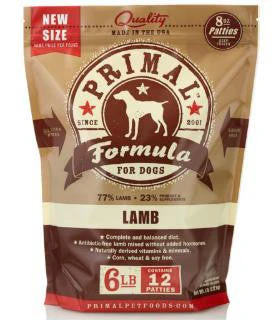 Primal Raw Lmb Pattie Dog 6lb{L-x} No Internet Sales SD-5 850120