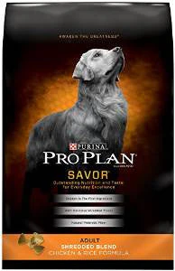 Pro Plan Shredded Blend Chicken & Rice 35lb Bag {L-1}381435
