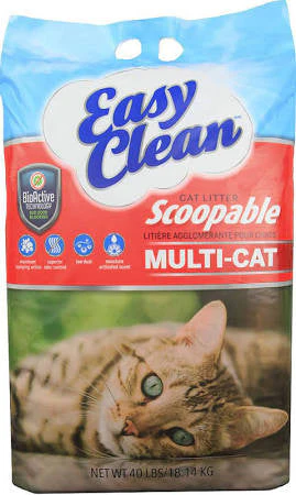 Pestell Easy Clean Multi-Cat Scoopable Cat Litter 40lb {L-1}683063