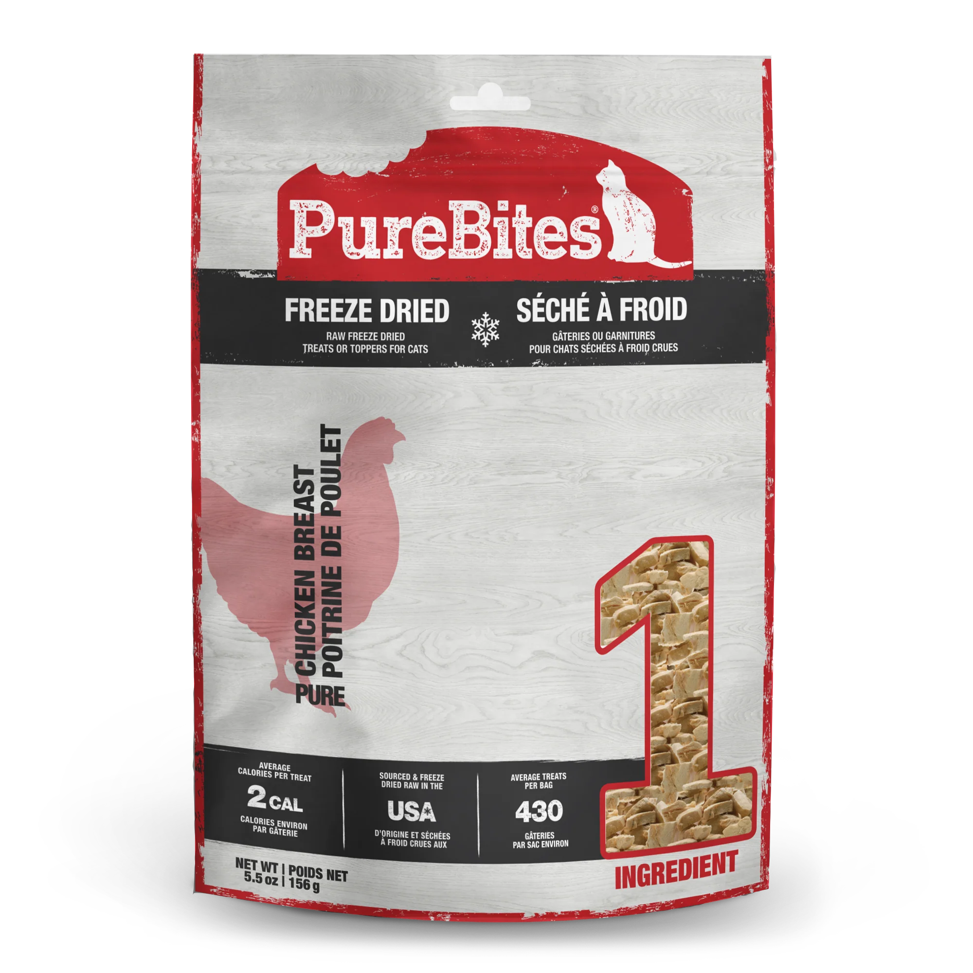 PureBites Freeze Dried Pure Cat Treats Chicken Breast 5.5 oz