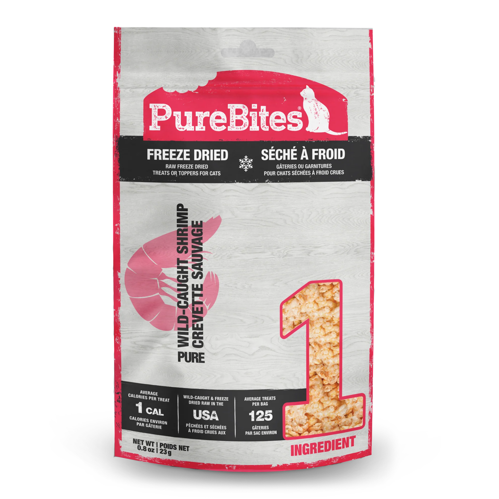PureBites Freeze Dried Pure Cat Treats Wild-Caught Shrimp .8 oz