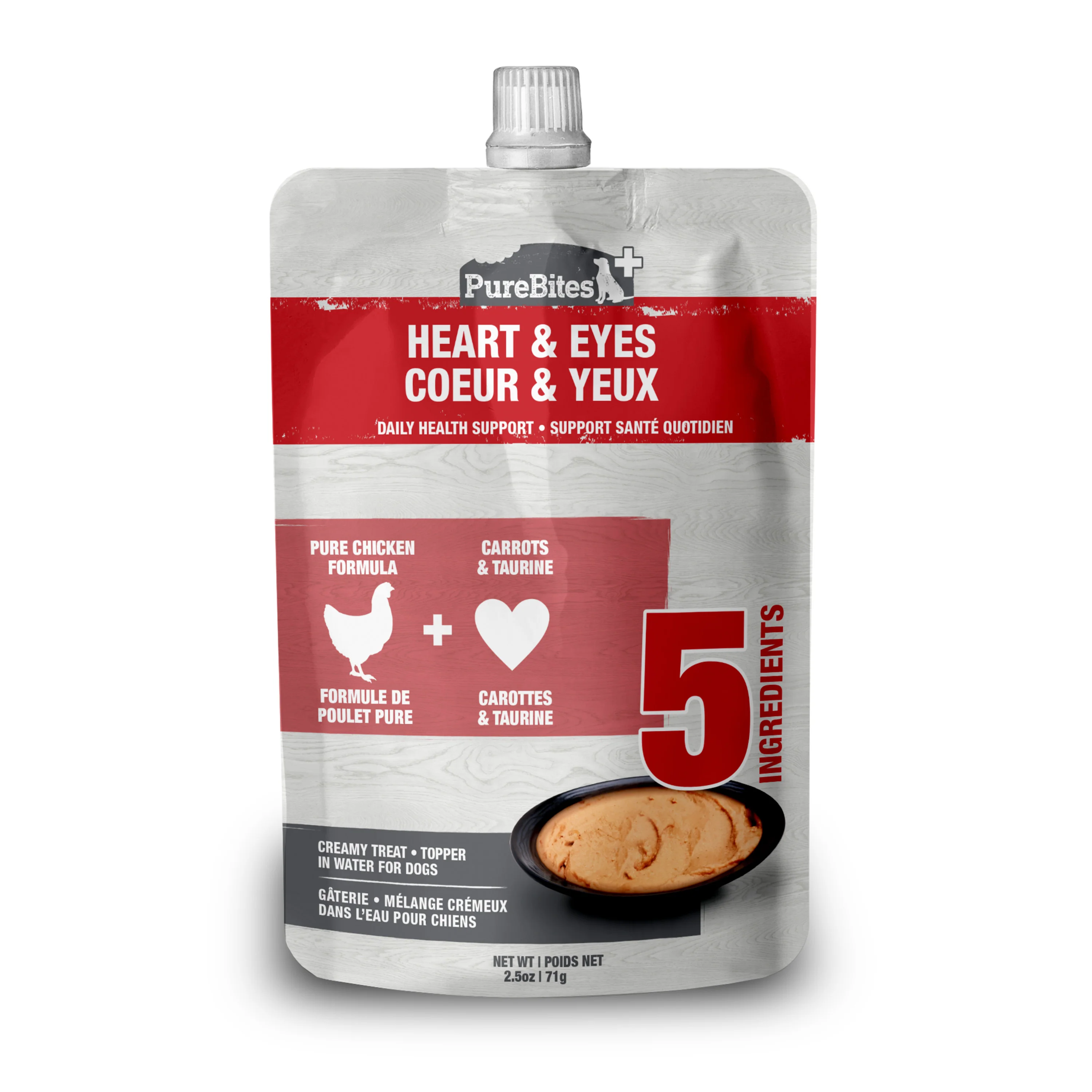 PureBites + Squeezables Heart & Eyes Dog Treat/Supplement 15ea/2.5 oz