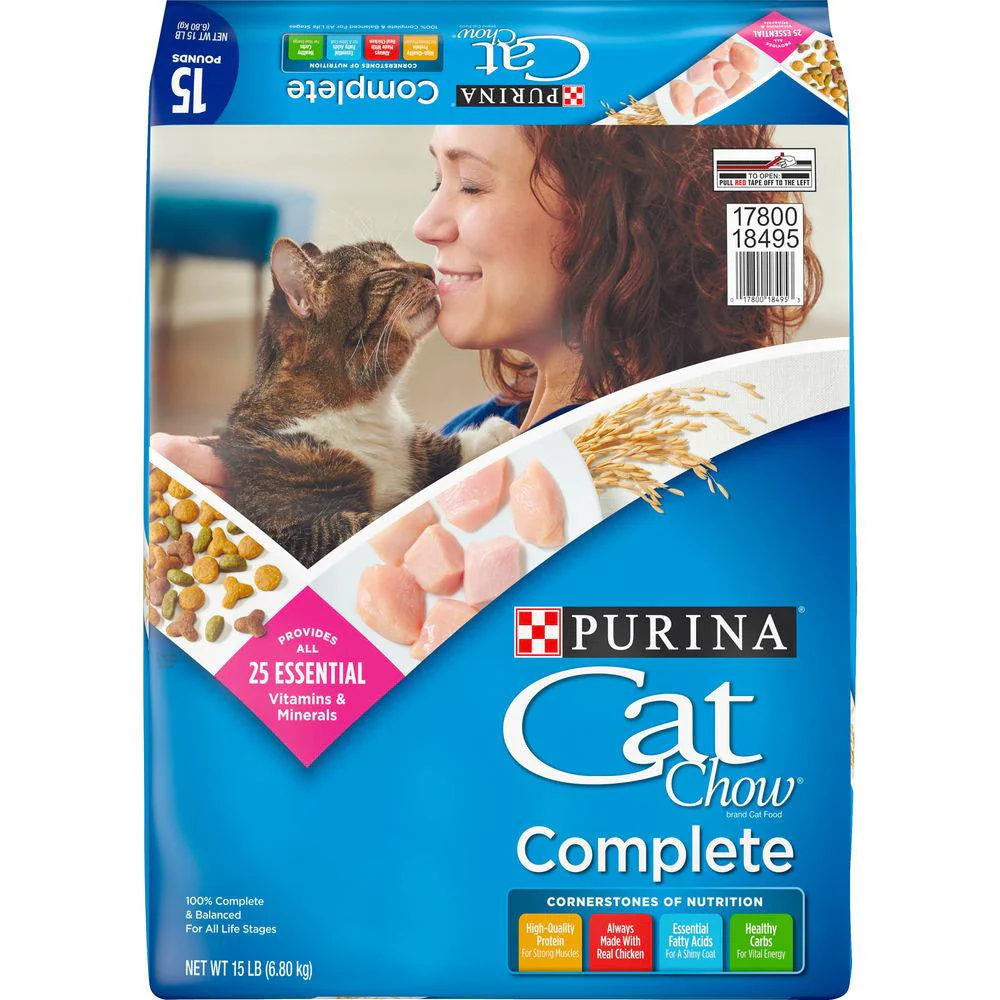 Purina Cat Chow Complete Dry Cat Food 15lb {L-1} 178864