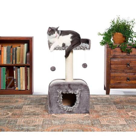 Prevue Kitty Power Paws Shag Hideaway 16" L x 12" W x 29" H {L-1}480375 - Image 2