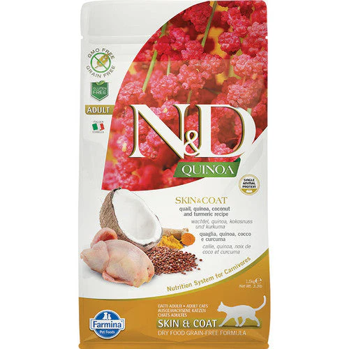 Farmina Quinoa Cat Skin & Coat Quail 11lb - Image 2