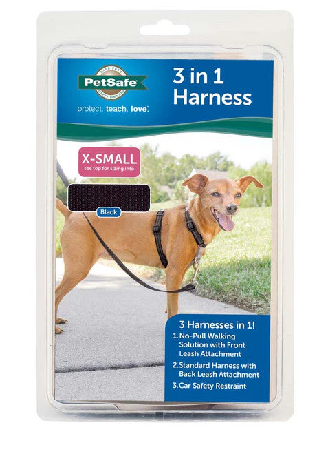 PetSafe 3in1 Dog Harness Black XXS - Image 2