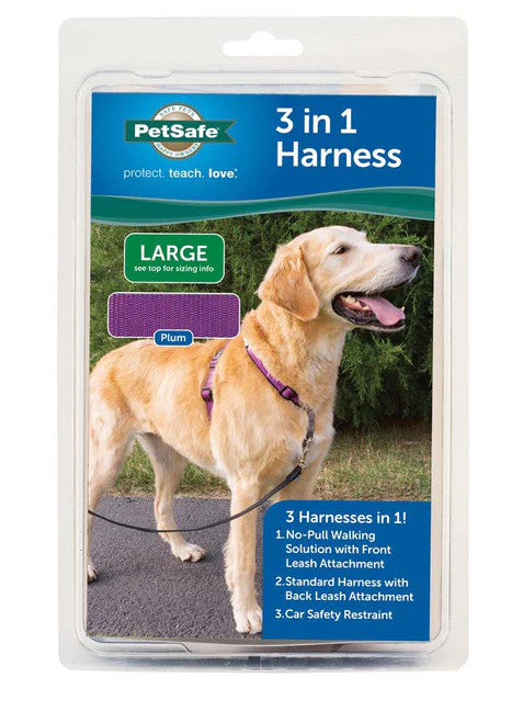 PetSafe 3in1 Dog Harness Plum LG - Image 2