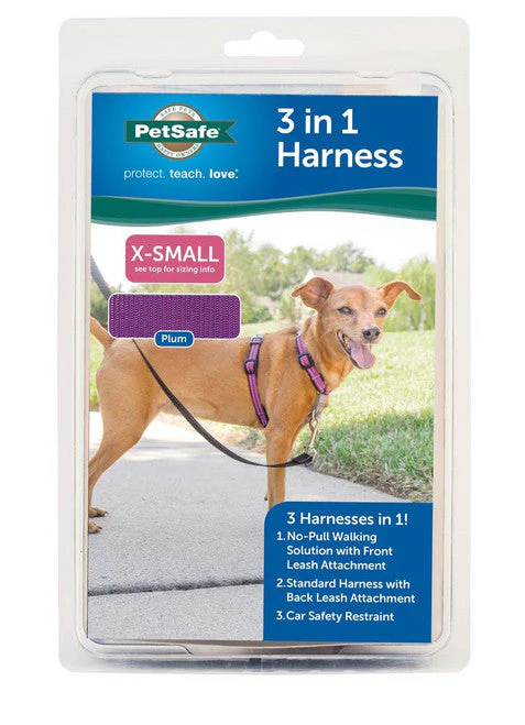 PetSafe 3in1 Dog Harness Plum XXS - Image 2