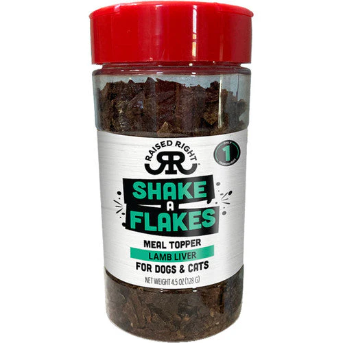Raised Right Dog Cat Shake A Flakes Lamb 4.5oz - Image 2