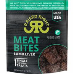 Raised Right Dog Cat Meaty Bites Lamb 5OZ 6 Count - Image 2