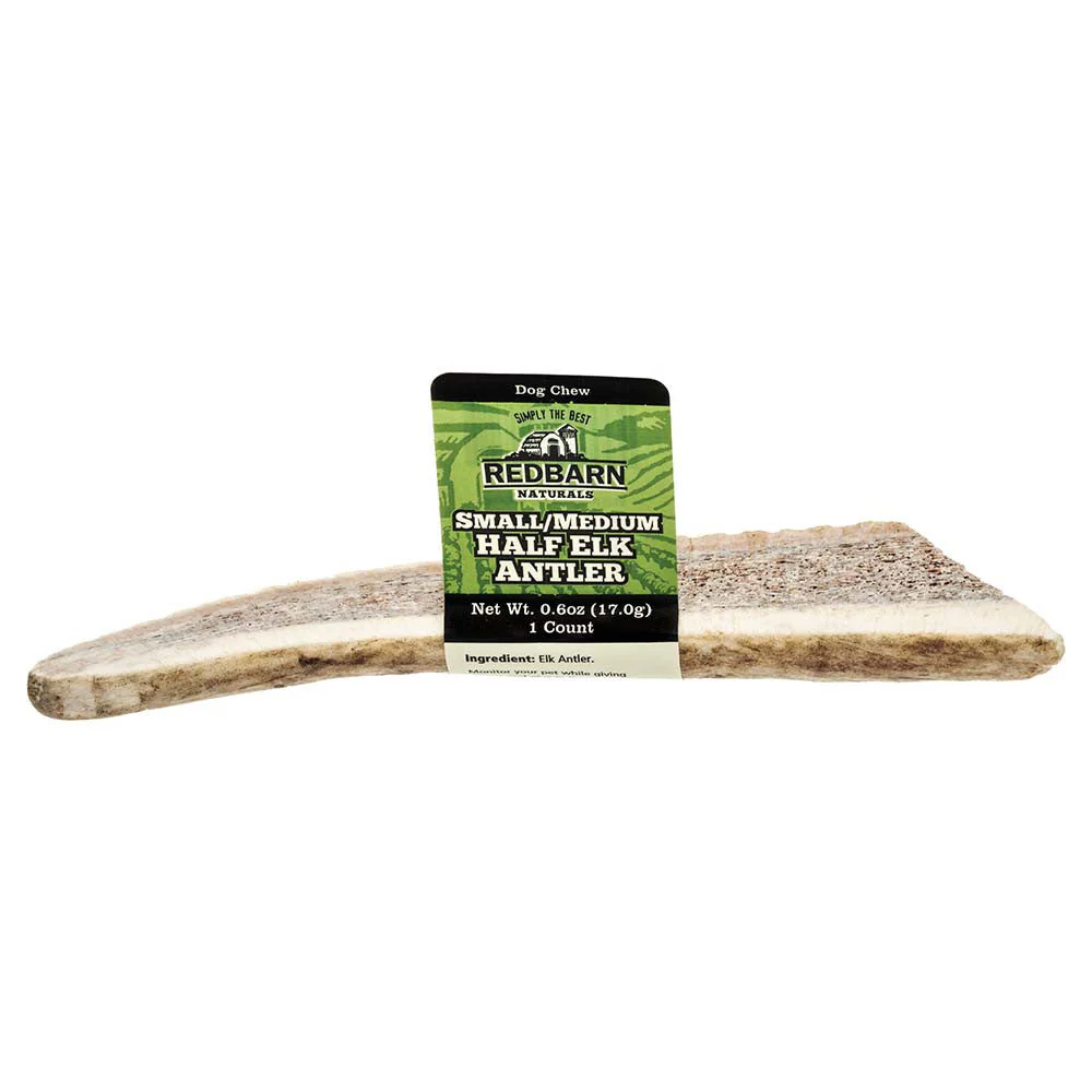 Redbarn Natural Elk Antler Dog Treat Split SM/MD 0.6oz