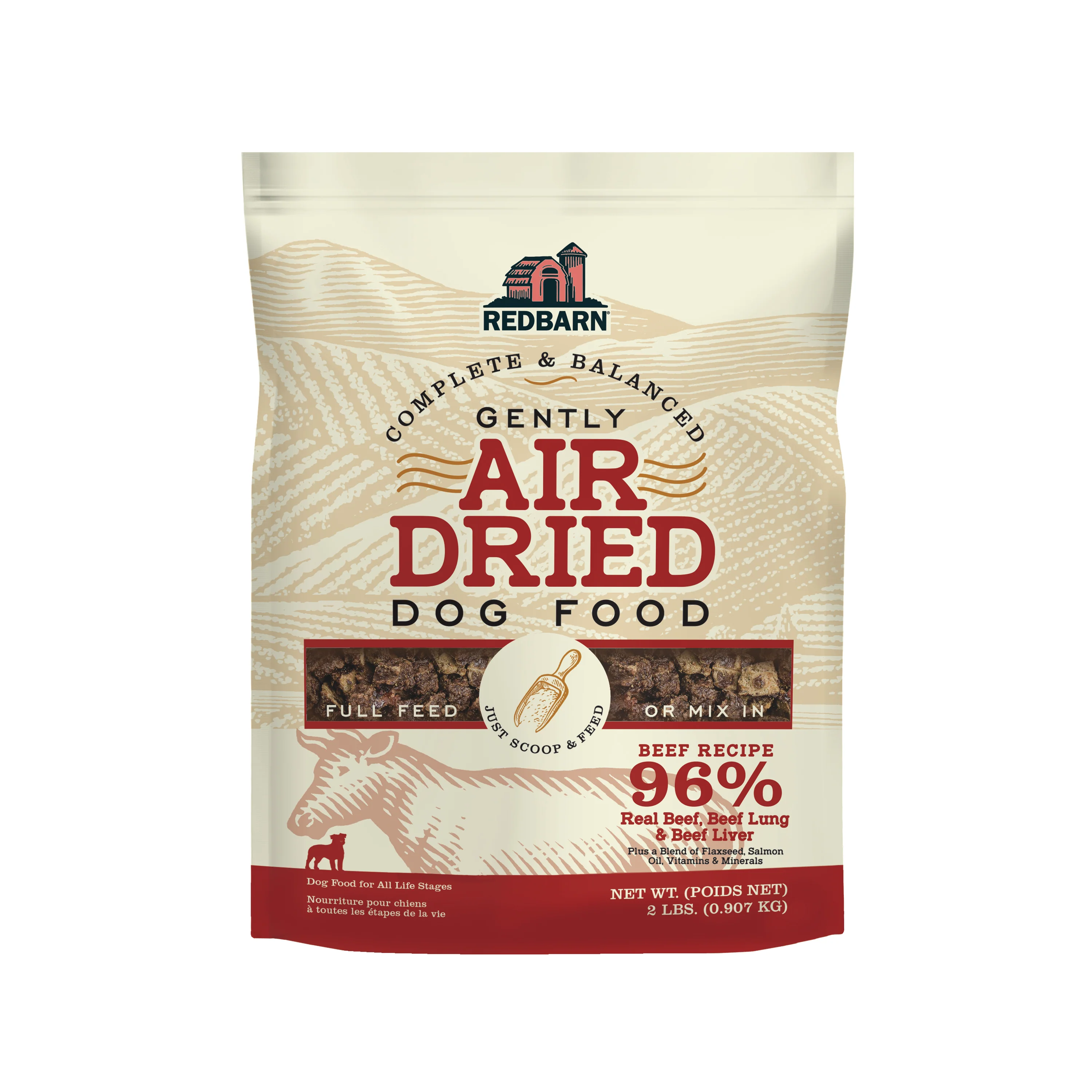 Redbarn Pet Products Air-Dried Dog Food Beef 2 lb
