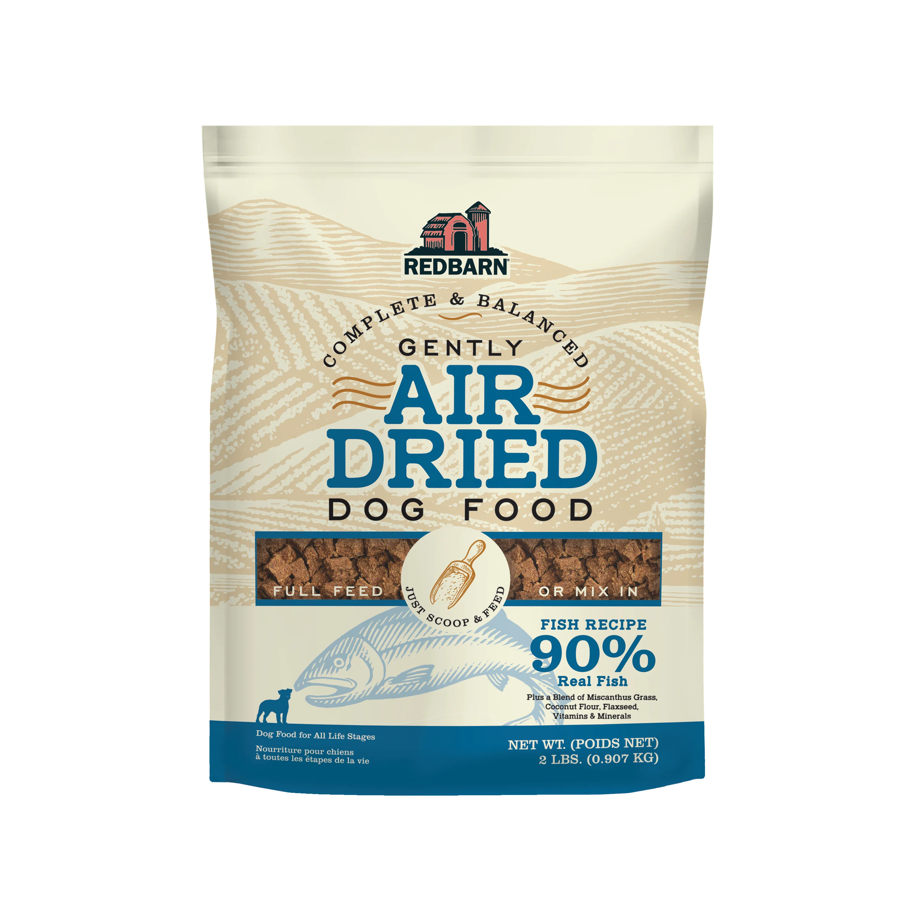 Redbarn Pet Products Air-Dried Dog Food Fish 2 lb
