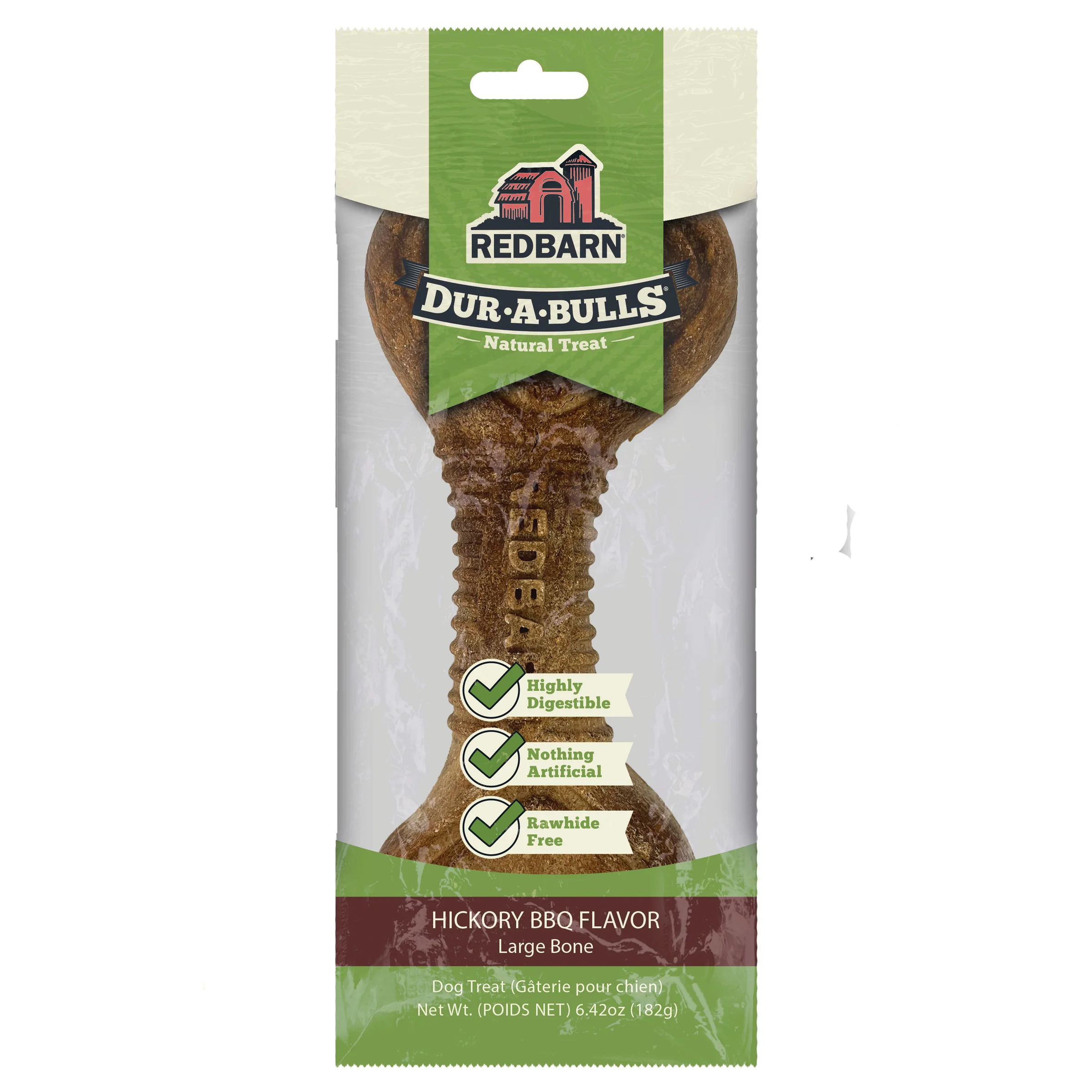 Redbarn Pet Products Dur-A-Bulls Bone Hickory BBQ 20Ct, Large