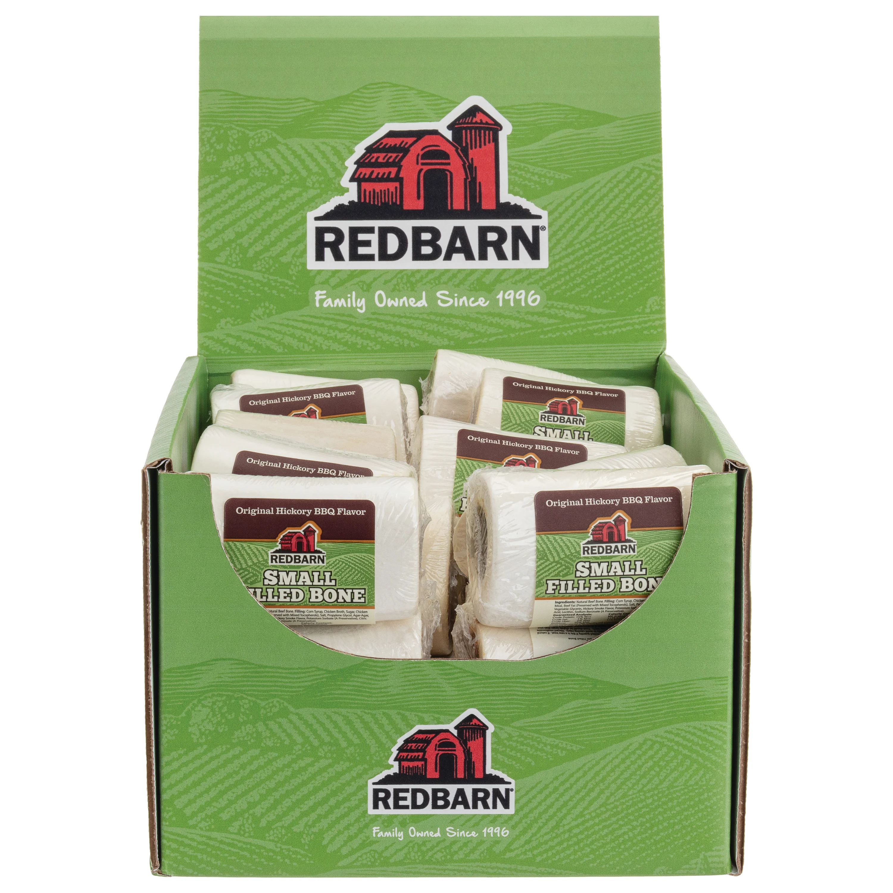 Redbarn Pet Products Filled Bone Dog Treat Original Hickory BBQ 20ea/Small, 20 ct