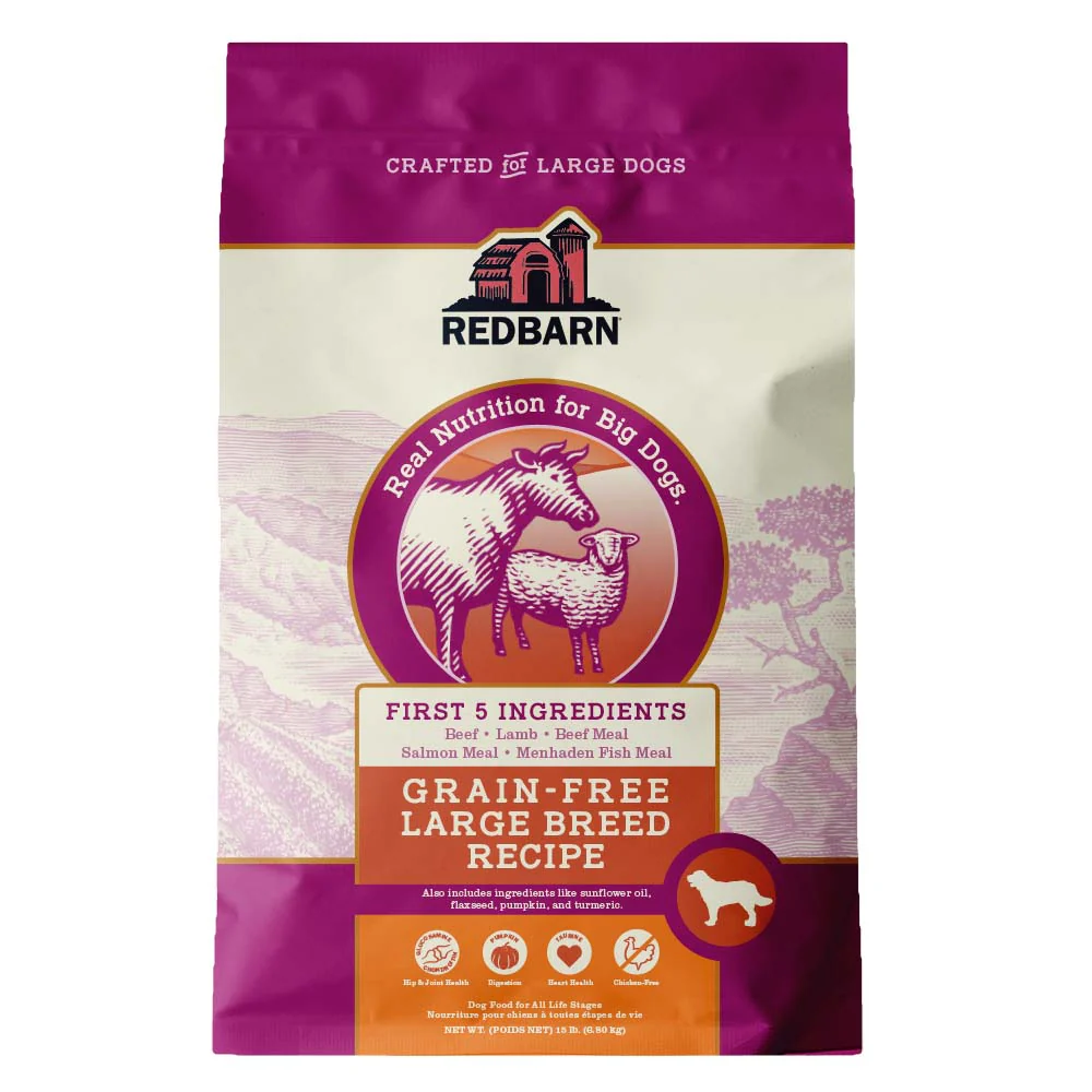 Redbarn Pet Products Grain-Free Large Breed Dry Dog Food Beef & Lamb 15 lb