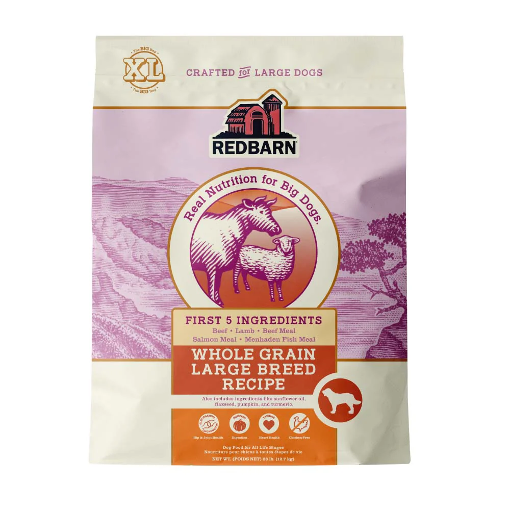 Redbarn Pet Products Whole Grain Large Breed Dry Dog Food Beef & Lamb 28 lb
