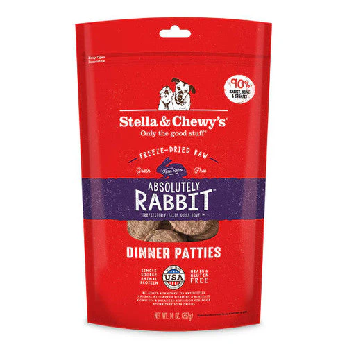 Stella & Chewy's Dog Freeze Dried Rabbit Patties 25oz {L+1x} 860327 - Image 2