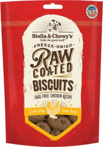 Stella & Chewy's Raw Coated Biscuits Cage-Free Chicken Recipe 9 oz {L+1x} 860256