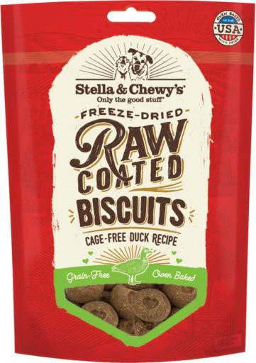 Stella & Chewy's Raw Coated Biscuits Cage-Free Duck Recipe 9 oz {L+1x} 860257