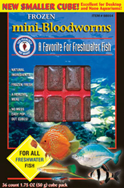 San Francisco Mini-Bloodworms Frozen Fish Food 1.75 oz SD-5 - Image 2